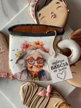 Pierniczek lukrowany kubek z herbatą Najlepsza Babcia na świecie