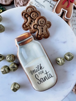 Pierniczek świąteczny zestaw mleko dla Mikołaja i piernikowe ciastki Milk for santa