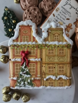 Pierniczek lukrowany duże kamieniczki świąteczne II