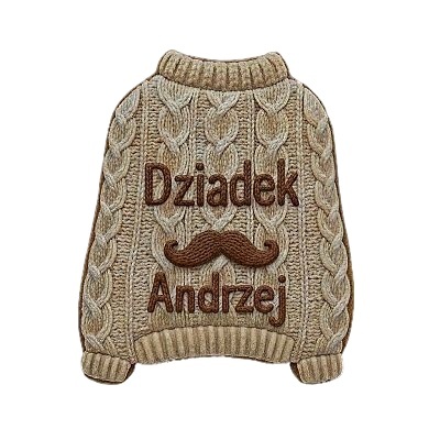 Pierniczek lukrowany sweterek Dziadek imię