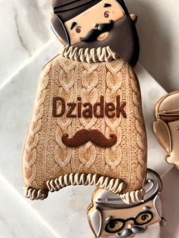 Pierniczek lukrowany sweterek Dziadek imię