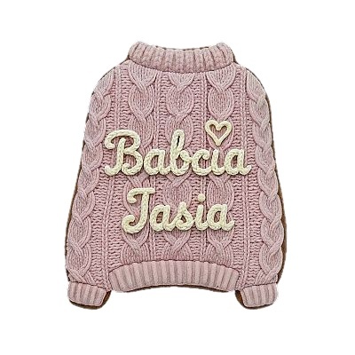 Pierniczek lukrowany zestaw młoda Babcia w sweterku imię