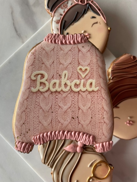 Pierniczek lukrowany sweterek Babcia imię