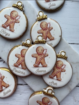 Pierniczek świąteczny bombka Piernikowy ludek gingerbread men z imieniem