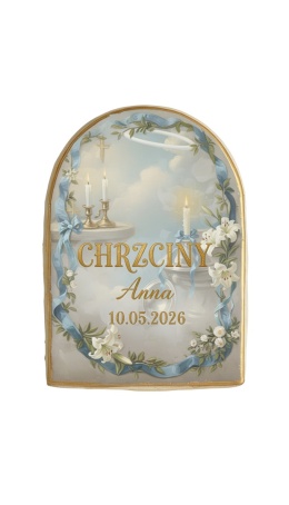 Ciastko lukier Twój Sakrament personalizuj napis  Chrzest Anny