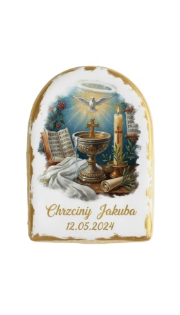 Ciastko lukier Twój Sakrament personalizuj napis  Chrzest Jakuba