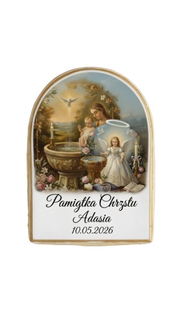 Ciastko lukier Twój Sakrament personalizuj napis  Chrzest Święty