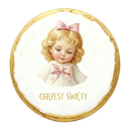 Ciastko lukier Twój Sakrament personalizuj napis  Chrzest Święty