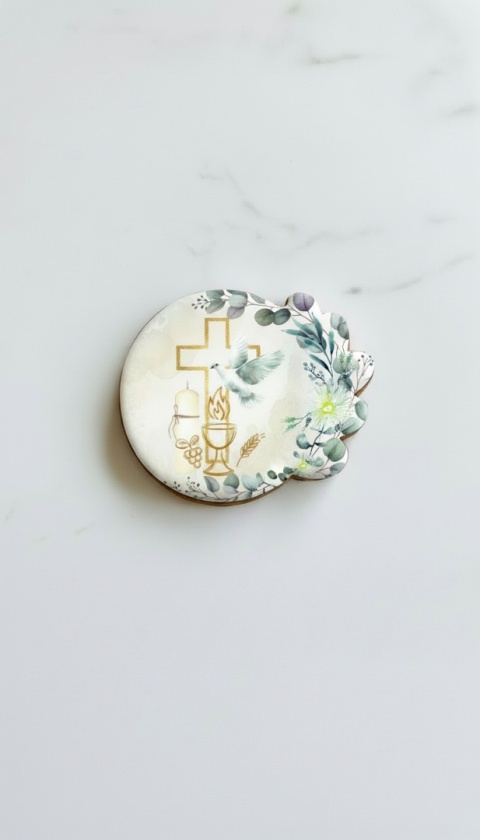 Ciastko lukier Twój Sakrament personalizuj   Communion Elegance