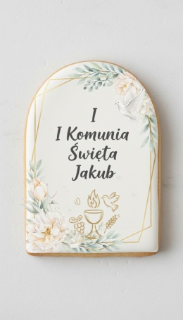 Ciastko lukier Twój Sakrament personalizuj   I Komunia Święta Jakub