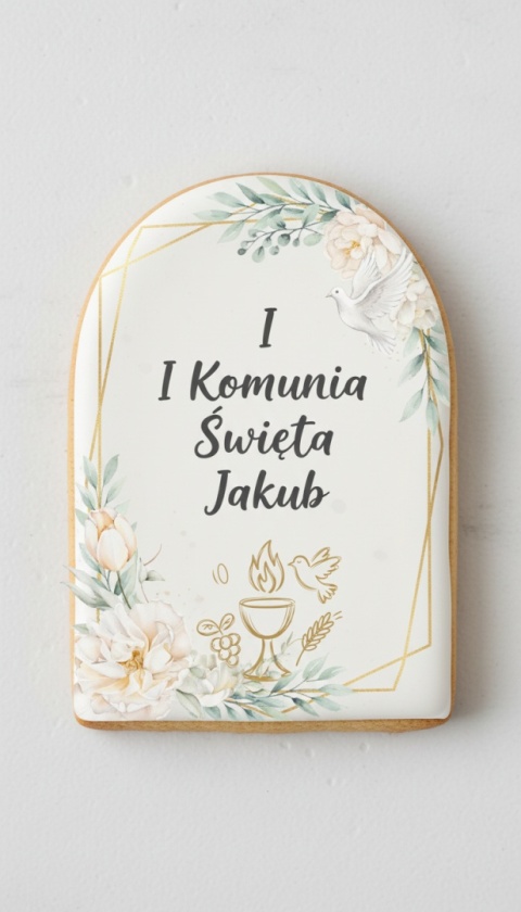 Ciastko lukier Twój Sakrament personalizuj   I Komunia Święta Jakub