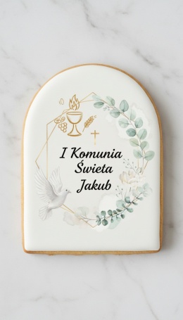 Ciastko lukier Twój Sakrament personalizuj   I Komunia Święta Jakub