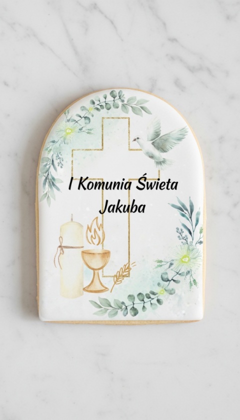 Ciastko lukrowane  Podziękowanie Sakrament Dodaj Dedykację  I Komunia Święta Jakuba dla gości  Pamiątka
