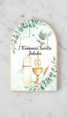 Ciastko lukier Twój Sakrament personalizuj   I Komunia Święta Jakuba