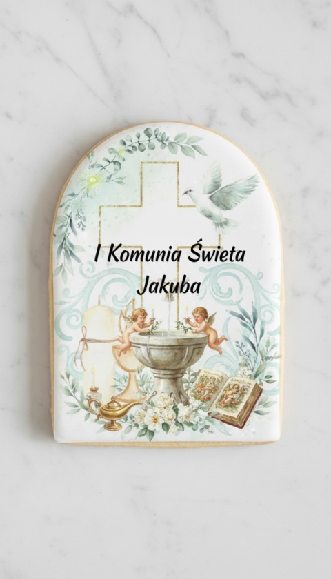 Ciastko lukier Twój Sakrament personalizuj   I Komunia Święta Jakuba