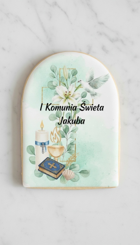 Ciastko lukier Twój Sakrament personalizuj   I Komunia Święta Jakuba