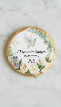 Ciastko lukier Twój Sakrament personalizuj   I Komunia Święta Poli