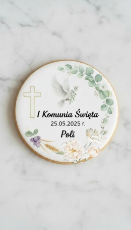 Ciastko lukier Twój Sakrament personalizuj   I Komunia Święta
