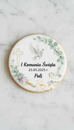 Ciastko lukier Twój Sakrament personalizuj   I Komunia Święta