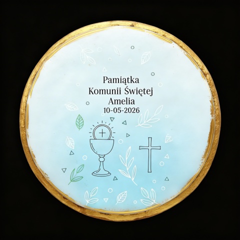 Ciastko lukier Twój Sakrament personalizuj   Komunia Święta