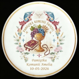 Ciastko lukier Twój Sakrament personalizuj   Opisz wyłącznie ornament i grafikę na zdjęciu (kol