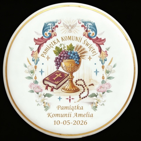 Ciastko lukier Twój Sakrament personalizuj   Opisz wyłącznie ornament i grafikę na zdjęciu (kol