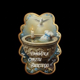 Ciastko lukier Twój Sakrament personalizuj napis  Pamiątka Chrztu Świętego