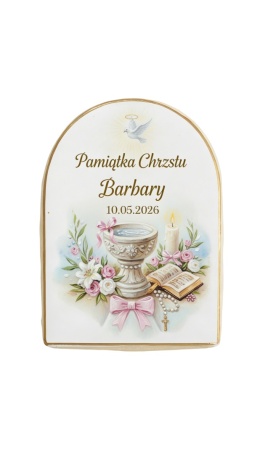 Ciastko lukier Twój Sakrament personalizuj napis  Pamiątka Chrztu