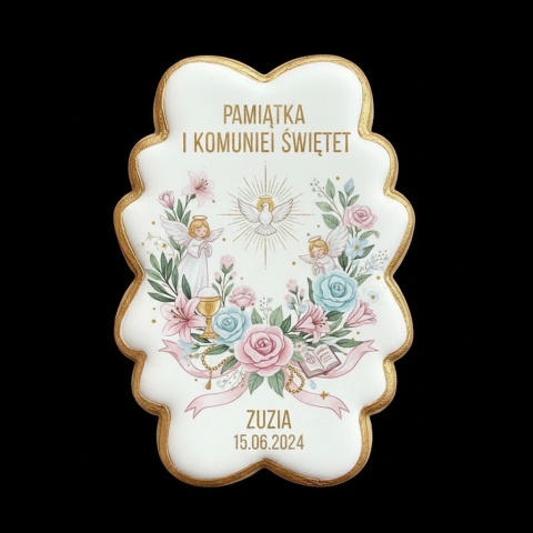 Ciastko lukier Twój Sakrament personalizuj   Pamiątka I Komunii Świętej