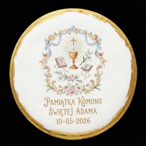 Ciastko lukier Twój Sakrament personalizuj   Pamiątka Komunii Świętej Adama