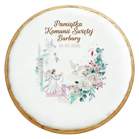 Ciastko lukier Twój Sakrament personalizuj   Pamiątka Komunii Świętej