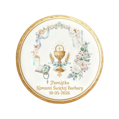 Ciastko lukier Twój Sakrament personalizuj   Pamiątka Komunii Świętej