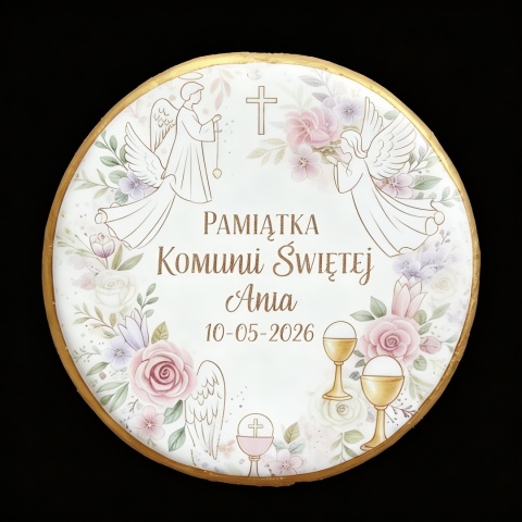 Ciastko lukier Twój Sakrament personalizuj   Pamiątka Komunii Świętej