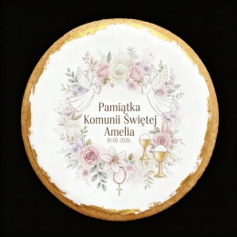 Ciastko lukier Twój Sakrament personalizuj   Pamiątka Komunii Świętej