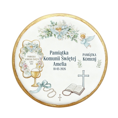 Ciastko lukier Twój Sakrament personalizuj   Pamiątka Komunii Świętej