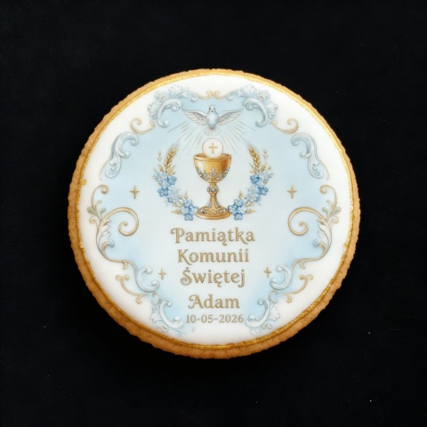 Ciastko lukier Twój Sakrament personalizuj   Pamiątka Komunii Świętej