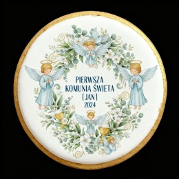Ciastko lukier Twój Sakrament personalizuj   Pamiątka Pierwszej Komunii