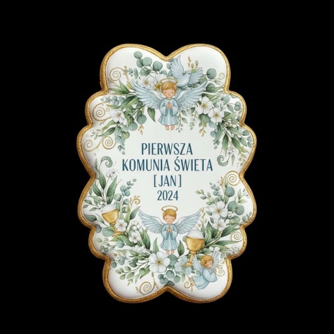 Ciastko lukier Twój Sakrament personalizuj   Pierwsza Komunia Święta