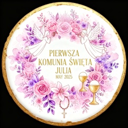 Ciastko lukier Twój Sakrament personalizuj   Pierwsza Komunia Święta