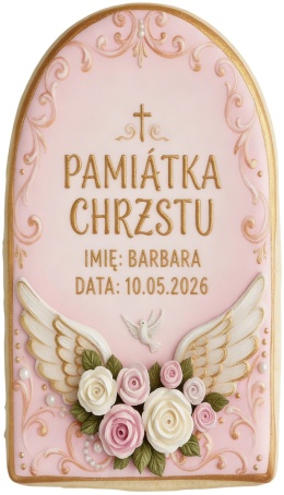 Ciastko lukier Twój Sakrament personalizuj napis  Słodka Pamiątka Chrztu