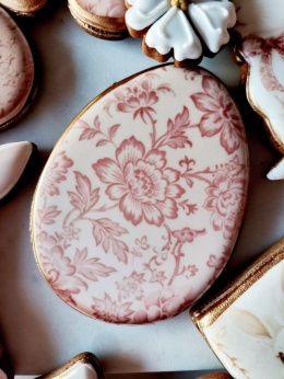 Ciastko lukrowane kolekcja różana pisanka wielkanocna jajo do koszyczka M