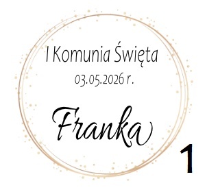 Ciastko lukrowane kwiatek stokrotka komunia chrzest roczek podziękowanie prezent dla gości pamiątka