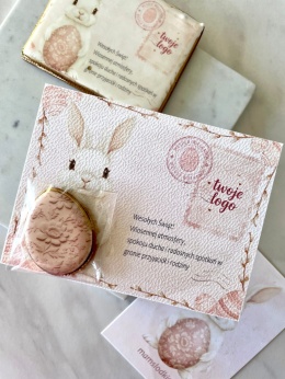 Ciastko lukrowane z pocztówką mała pisanka z logo