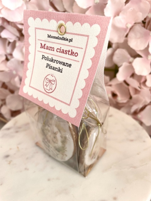 Ciastko polukrowane zestaw 7 sztuk pisanka wielkanocna jajo do koszyczka zajączki