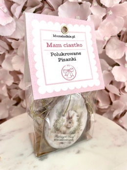 Ciastko polukrowane zestaw 7 sztuk pisanka wielkanocna jajo do koszyczka zajączki