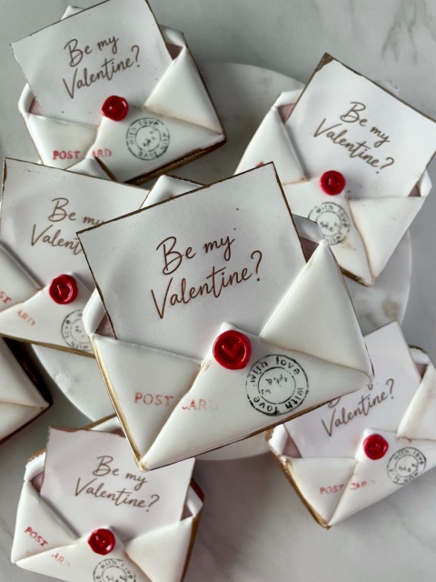 Pierniczek list walentynka otwarta z ruchomą kartką