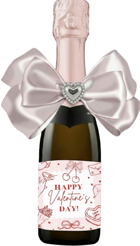 Pierniczek lukrowany walentynkowy szampan dla zakochanych