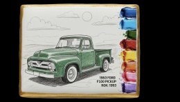 Ciastko lukier malowanka pędzelek maluj i zjedz  1953 Ford F100 Pickup edukacja 