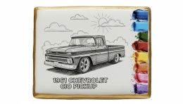 Ciastko lukier malowanka pędzelek maluj i zjedz  1961 Chevrolet C10 Pickup edukacja 