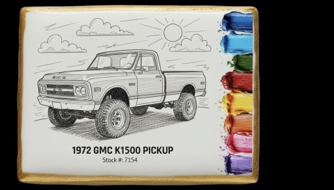 Ciastko lukier malowanka pędzelek maluj i zjedz  1972 GMC K1500 Pickup edukacja 
